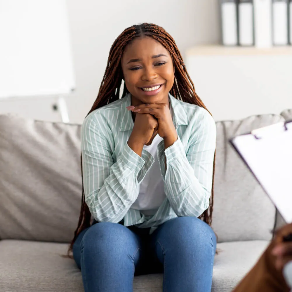 Black woman smiling